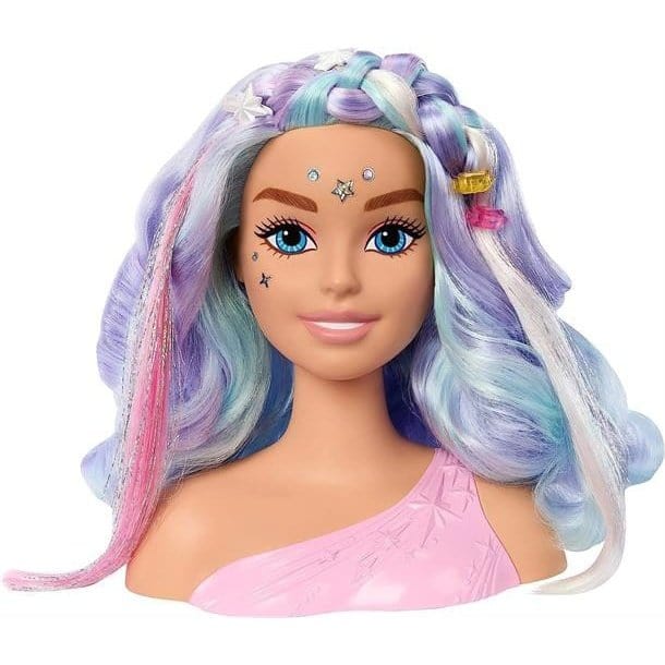 Barbie Bust with Colourful Hair and Accessories HMD82 Barbie
