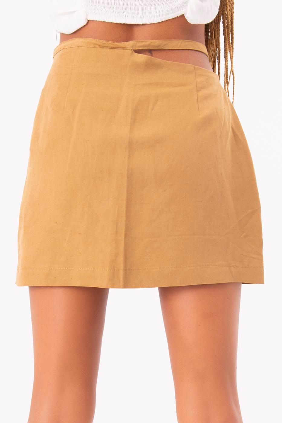 Belt Detailed Mini Skirt ZEFASH