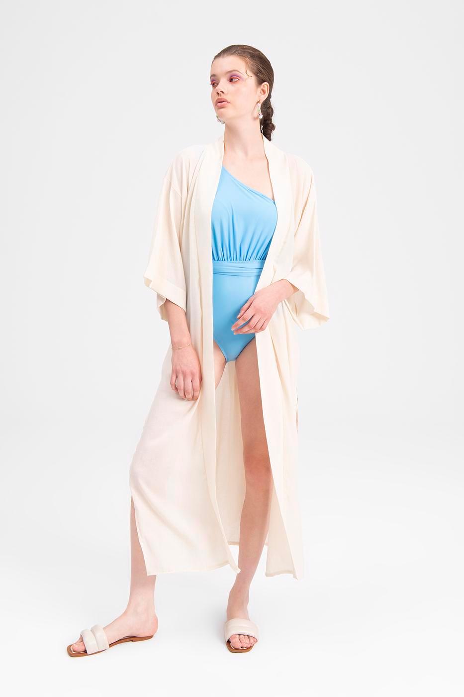 Belted Long Kimono ZEFASH