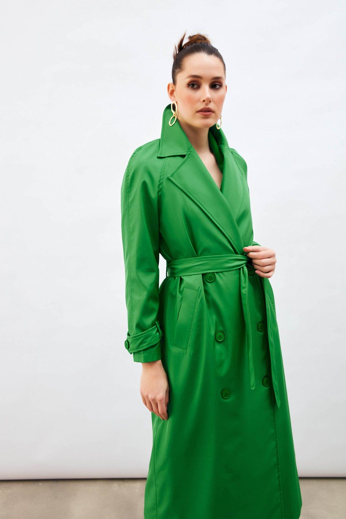 Belted Long Trench ZEFASH