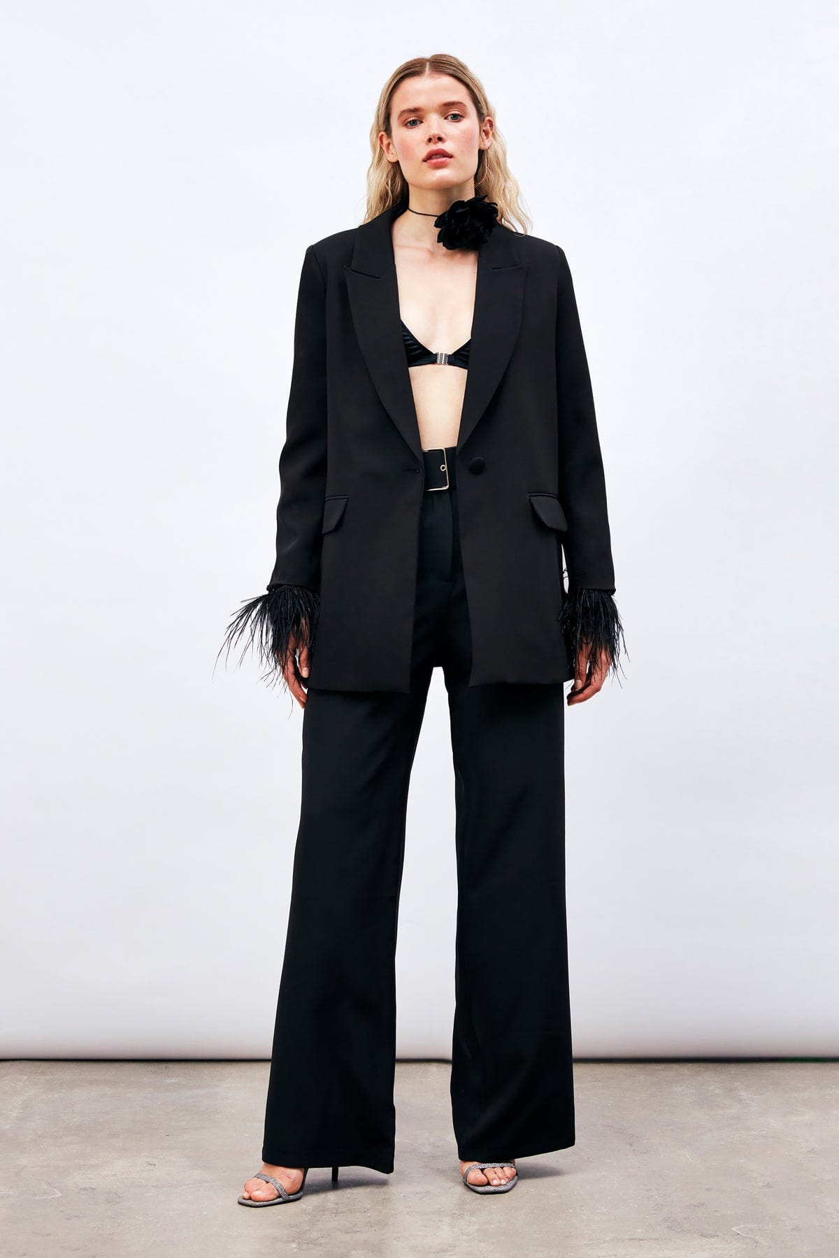 Belted Wide Leg Trousers ZEFASH