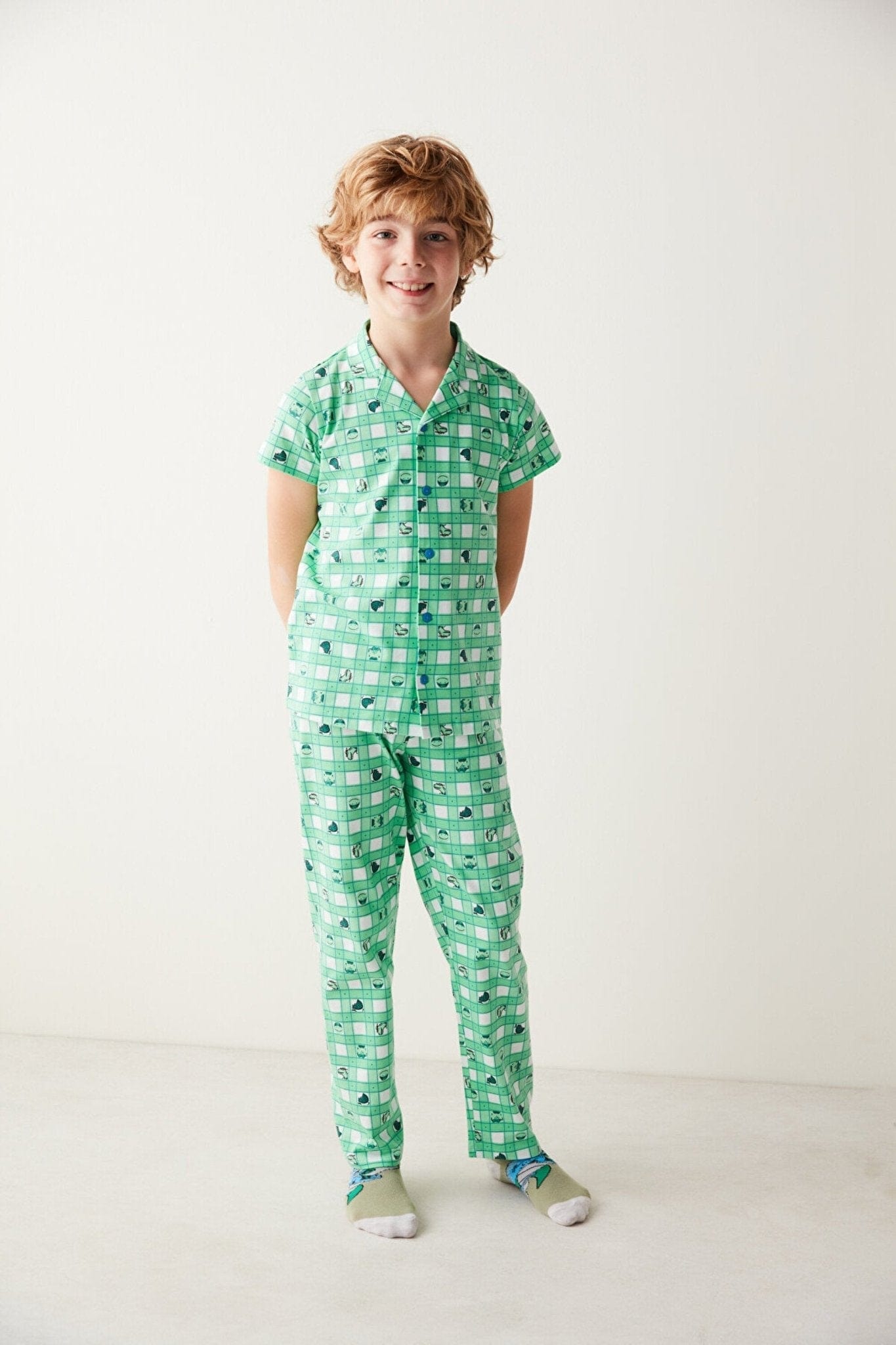 Boy's Dino Shirt Pajama Set FLEXISB