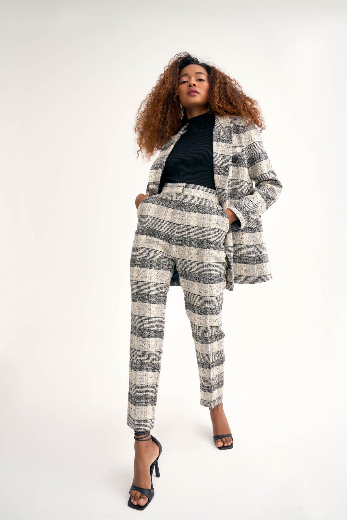 Checked Tweed Trousers ZEFASH