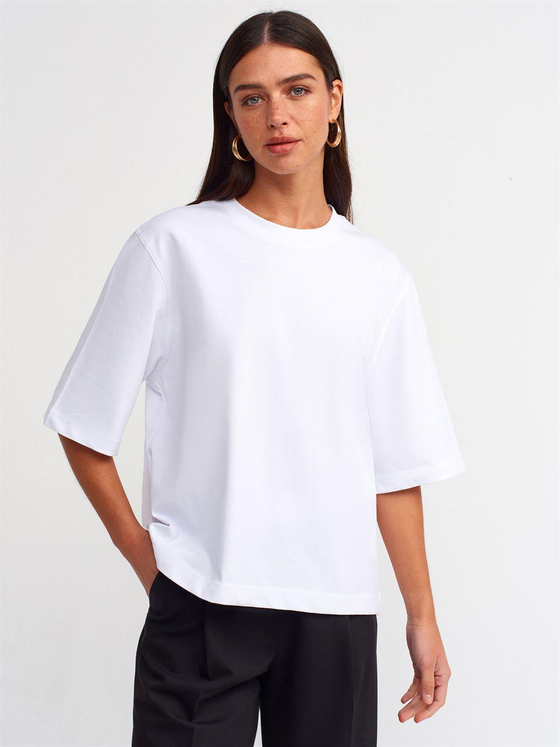 Cotton Crew-Neck T-Shirt White / L / 8 ZEFASH