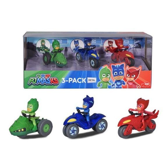 Dickie Pija Masks - 3 Pack: Cat Boy, Lizard Boy, Owl Girl and Moon Vehicles 203143003 Dickie