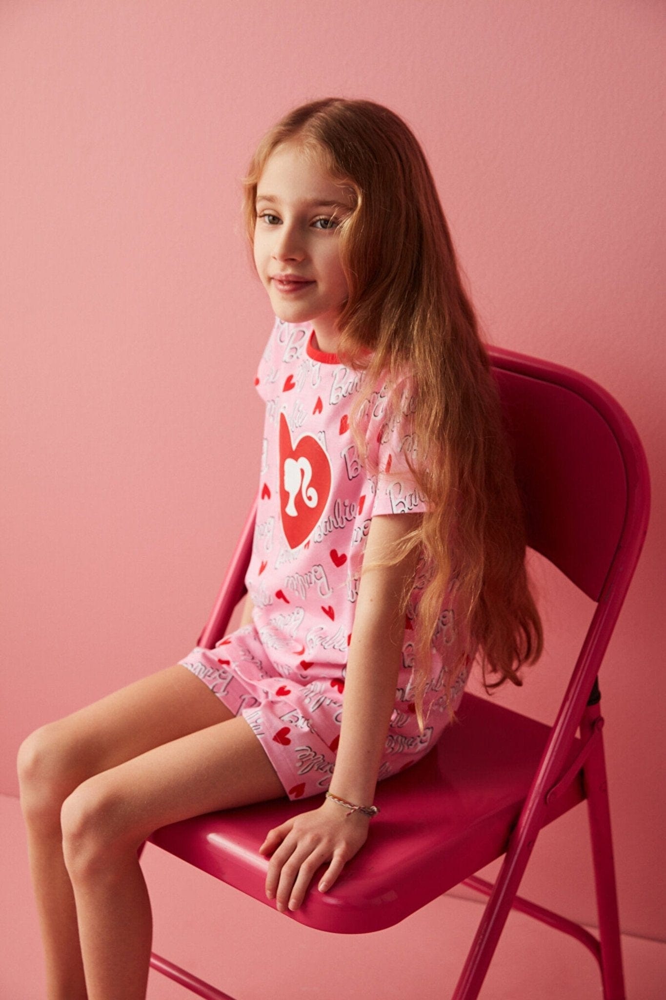 Girl's Barbie Love Pajama Set 3-4 FLEXISB