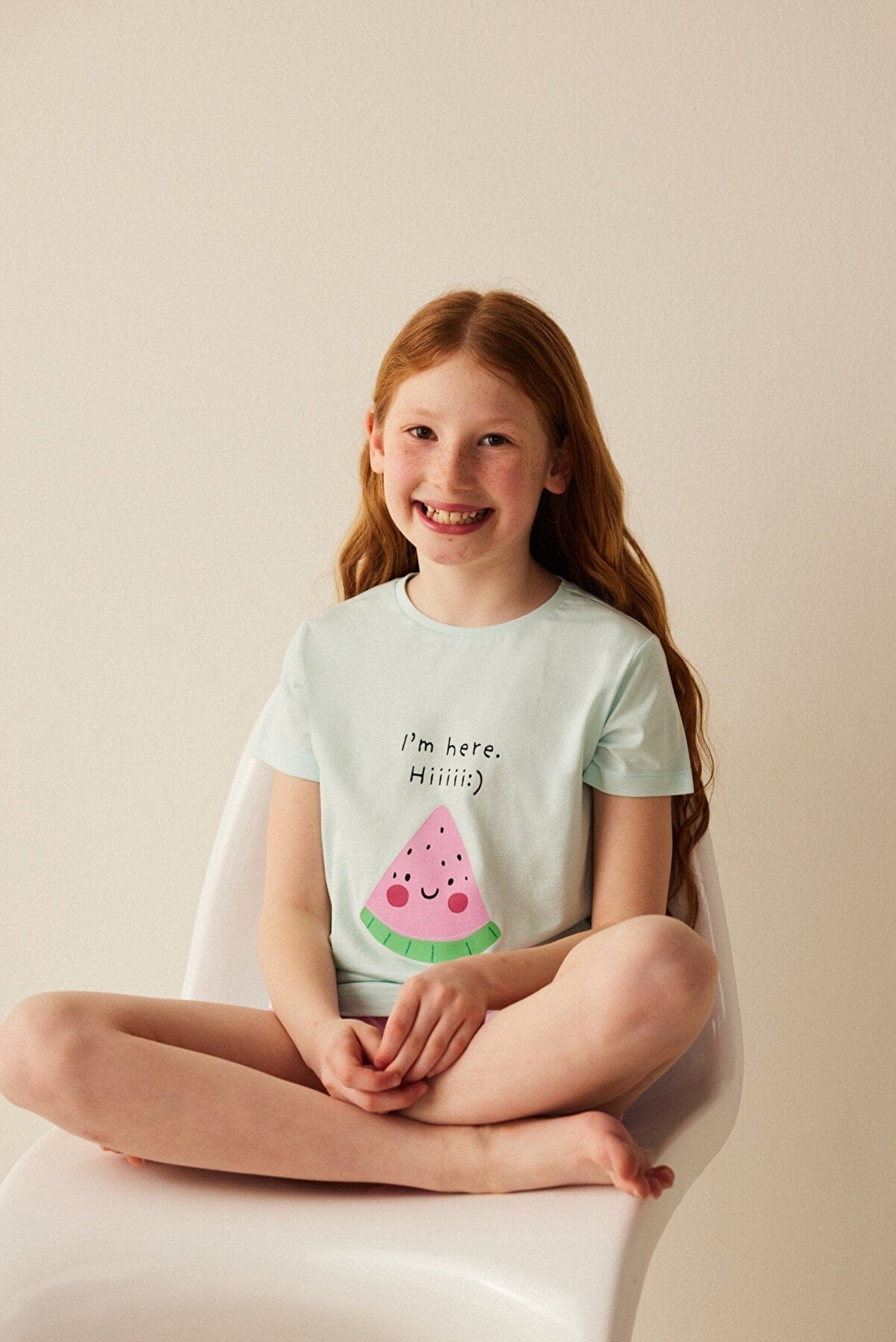 Girl's Watermelon Printed Pajama Set 3-4 FLEXISB