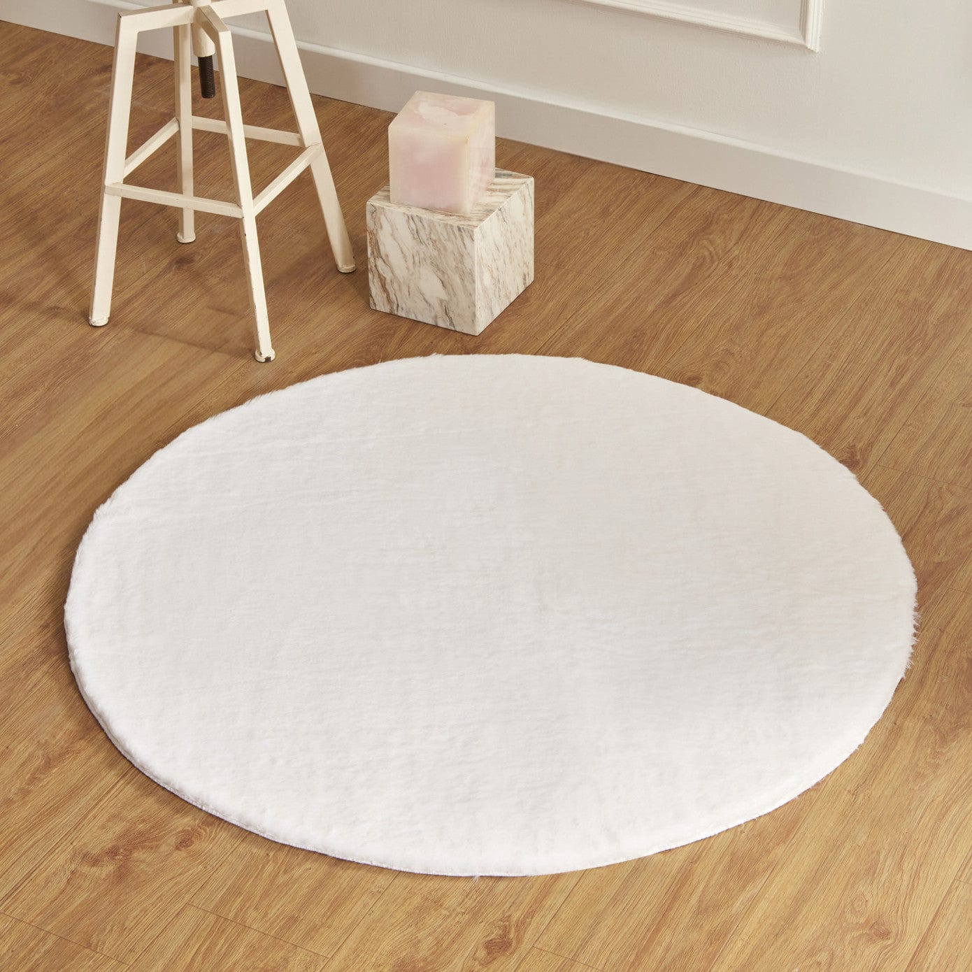 Kashmir Carpet 7/24 Cosy Premium White 120x120 cm ZEFASH
