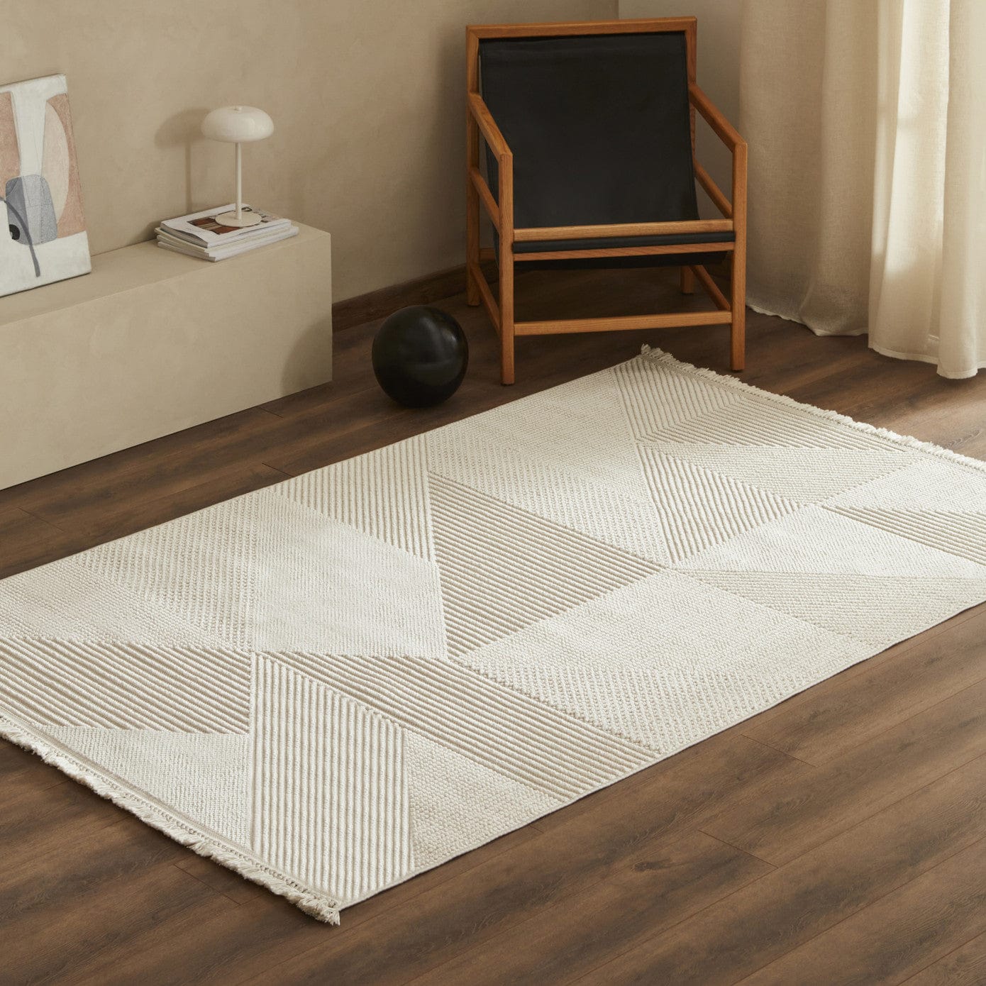 Kashmir Carpet 7/24 Scandinavian Clara White 80x300 cm ZEFASH