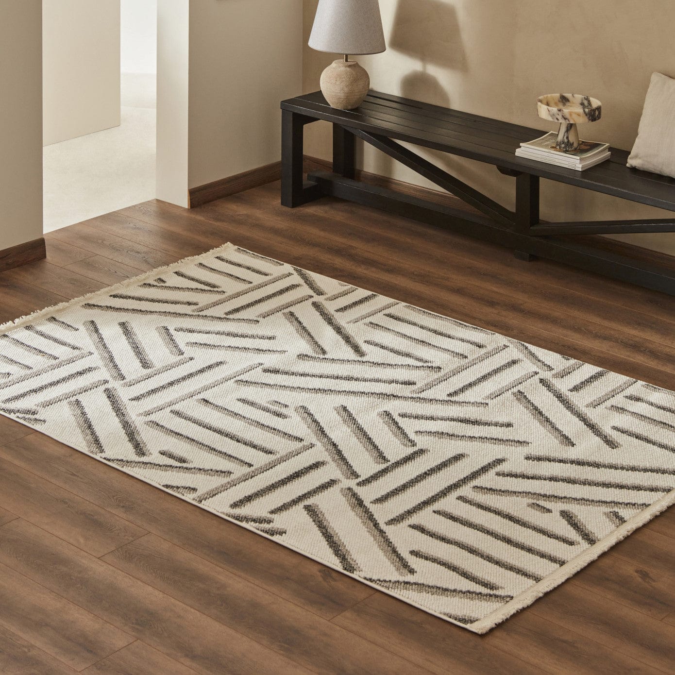 Kashmir Carpet 7/24 Scandinavian Elegance Napoli Grey 80x300 cm ZEFASH