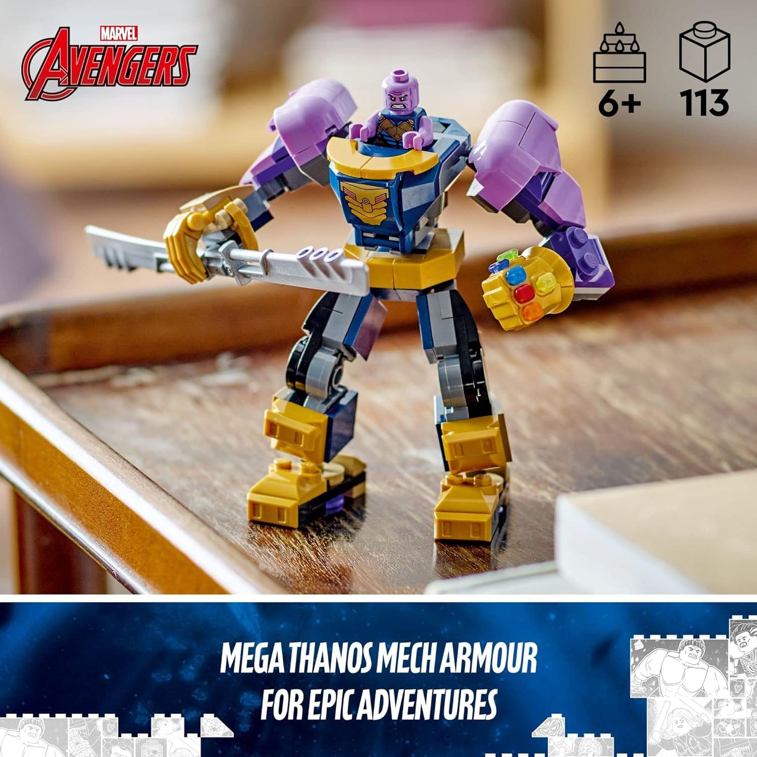 LEGO 76242 Marvel Mechanical Thanos Armor, Avengers Collector's Set LEGO