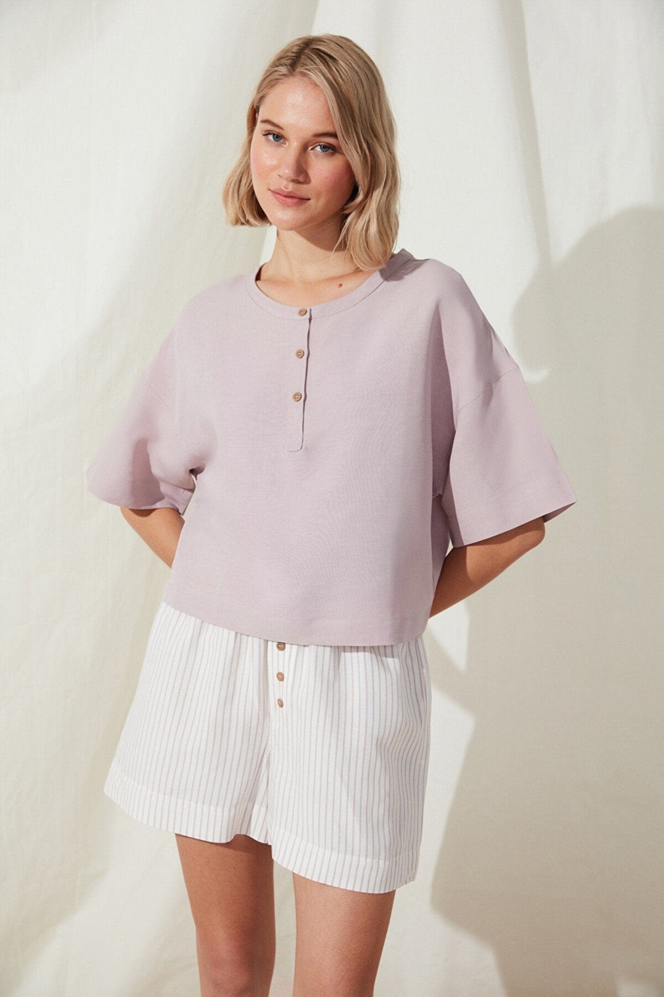Lilac Linen Pajama Top XS / LILAC FLEXISB