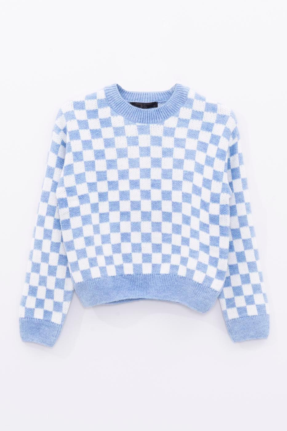 Long Sleeve Patterned Sweater ZEFASH