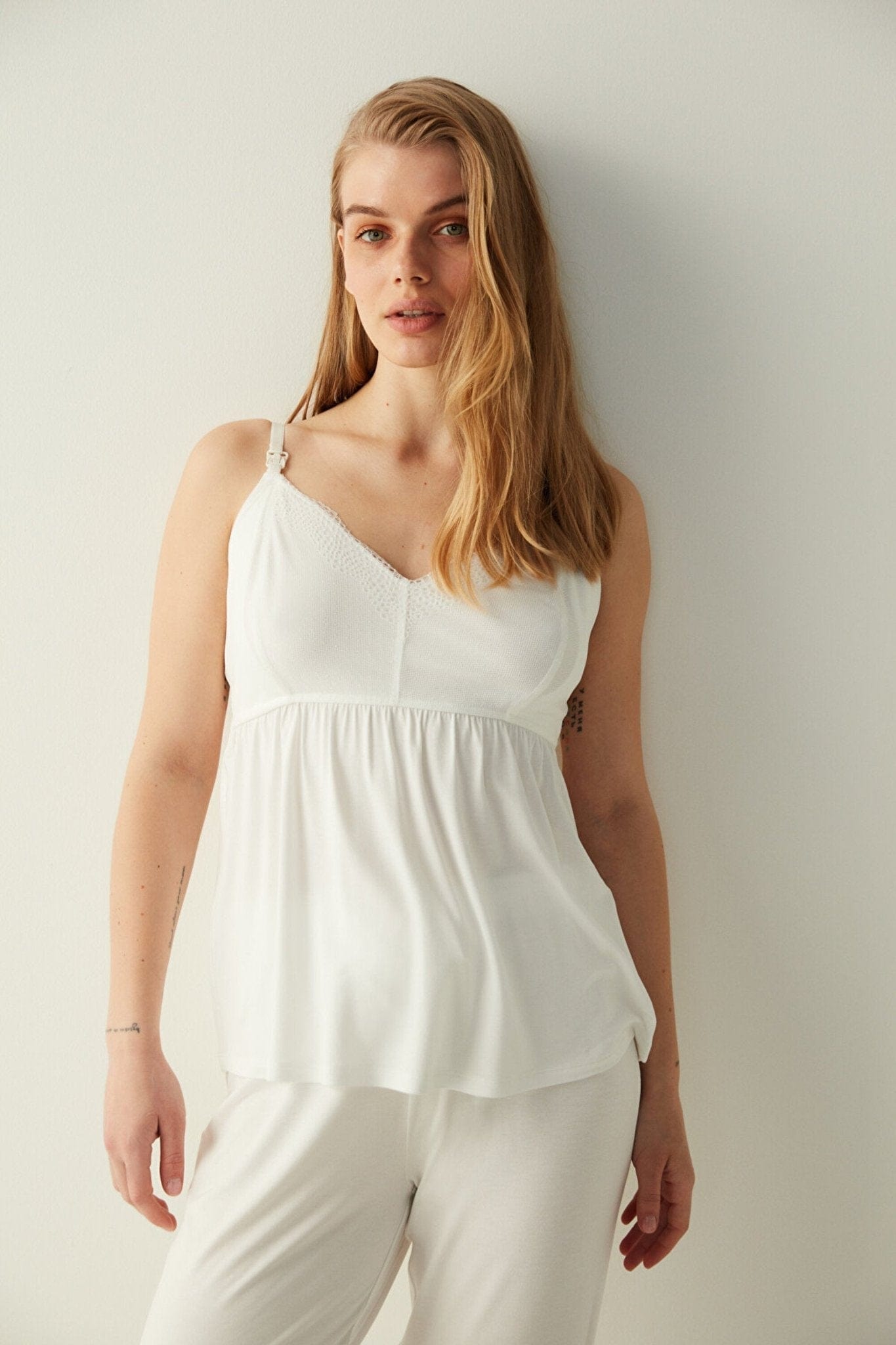 Mama Maternity White Pajama Set XS / 2 FLEXISB