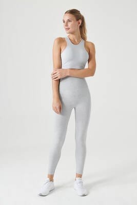 Melange Patterned High Waist Leggings Grey Grey / XS / 2 FLEXISB