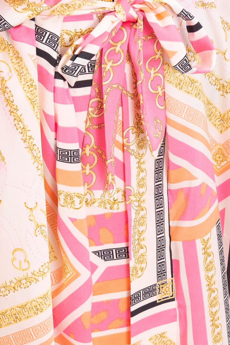 Patterned Kimono Fuchsia / One Size ZEFASH