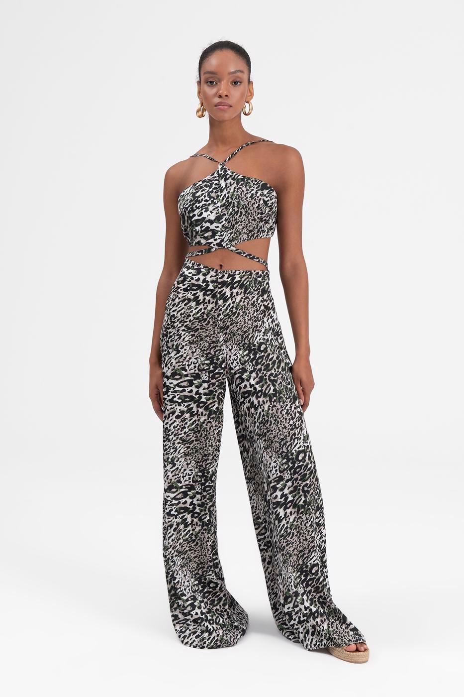 Patterned Loose Trousers ZEFASH