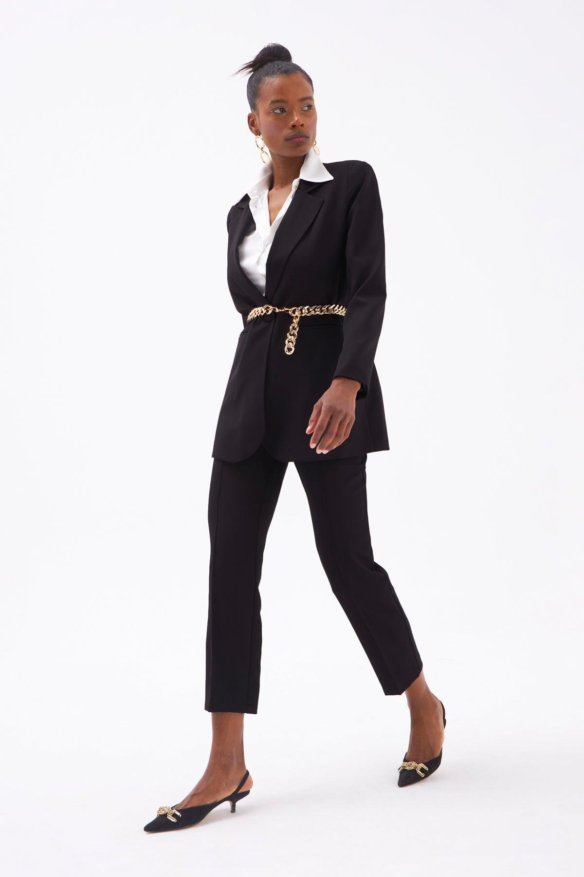 Rib Detailed Classic Trousers ZEFASH