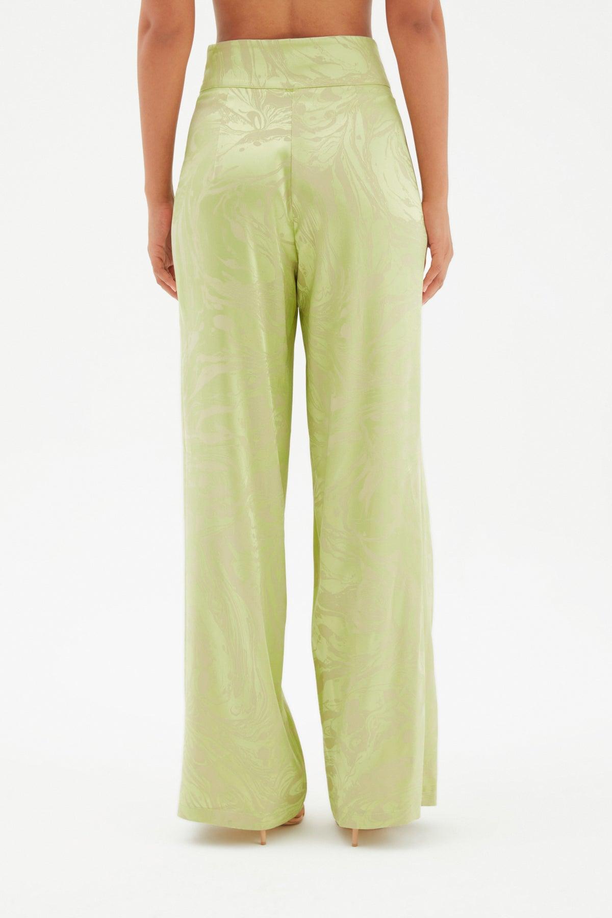 Satin Patterned Loose Trousers ZEFASH