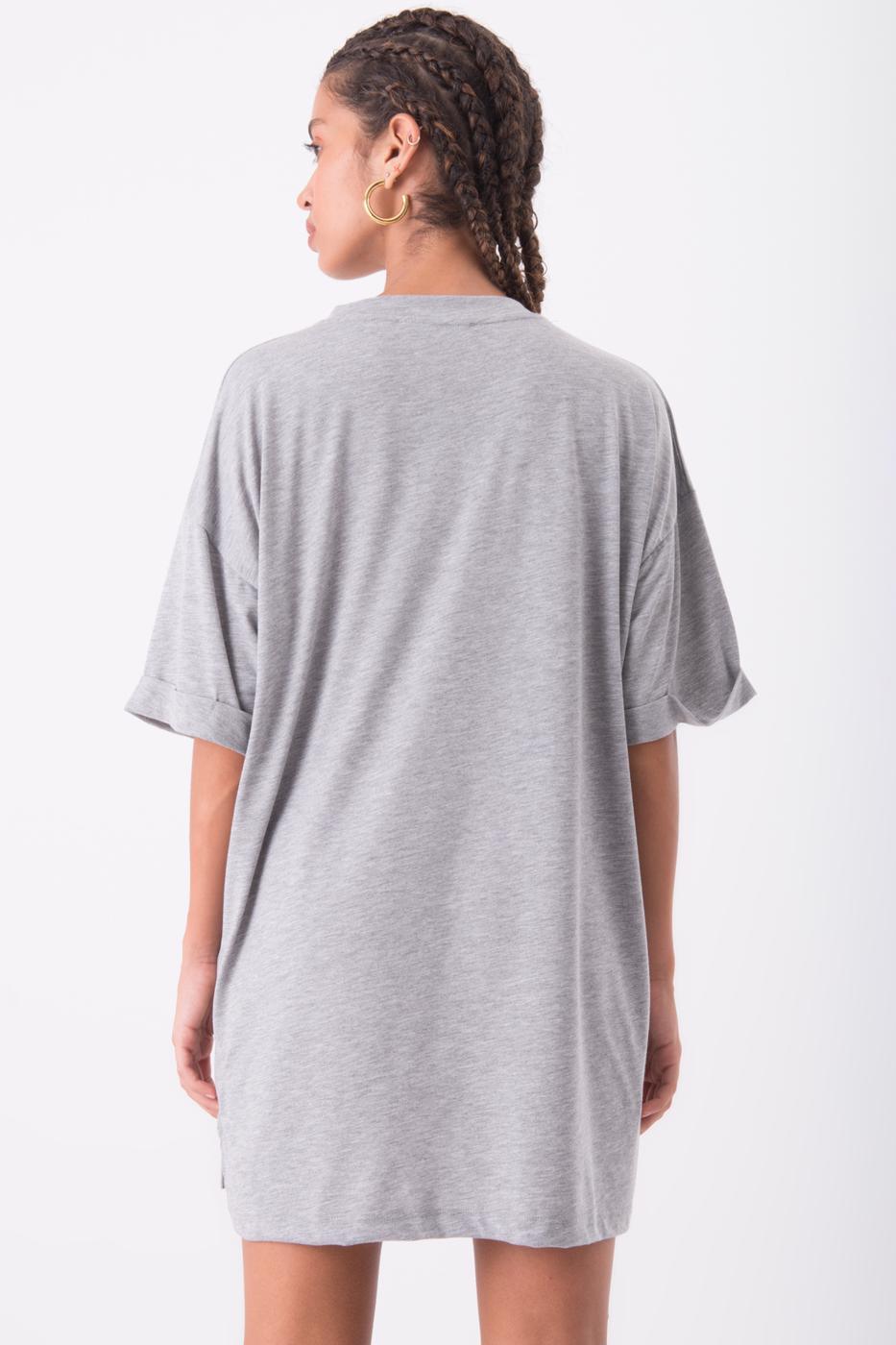 Short Sleeve Basic Mini T-Shirt Dress ZEFASH