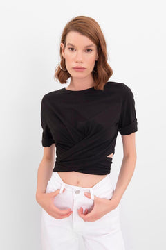 Short Sleeve Combed Cotton Blouse