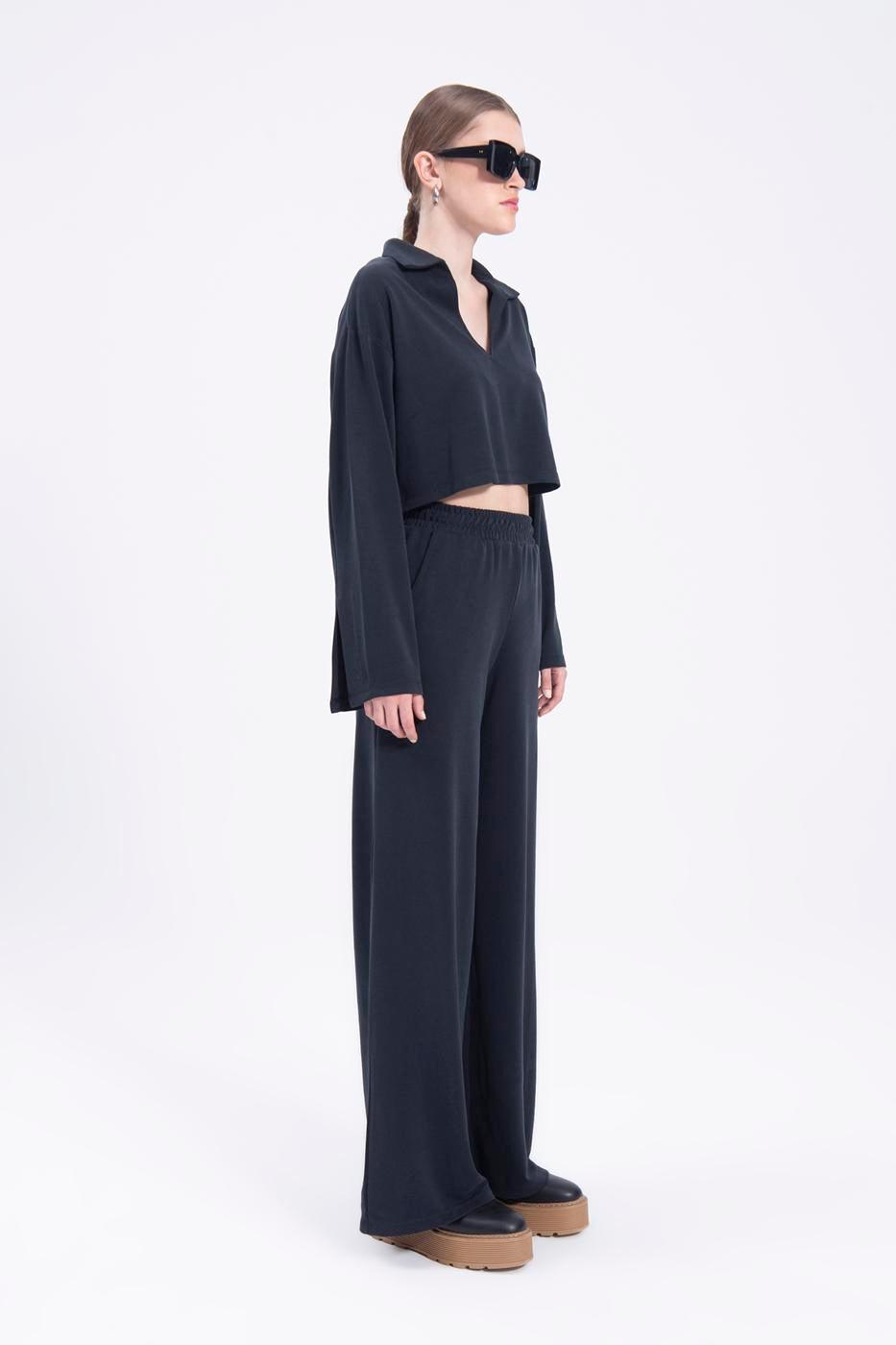 Soft Textured Modal Loose Trousers ZEFASH