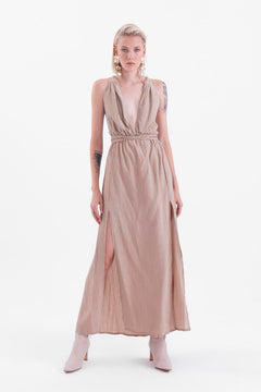 Strappy Midi Dress With Slits