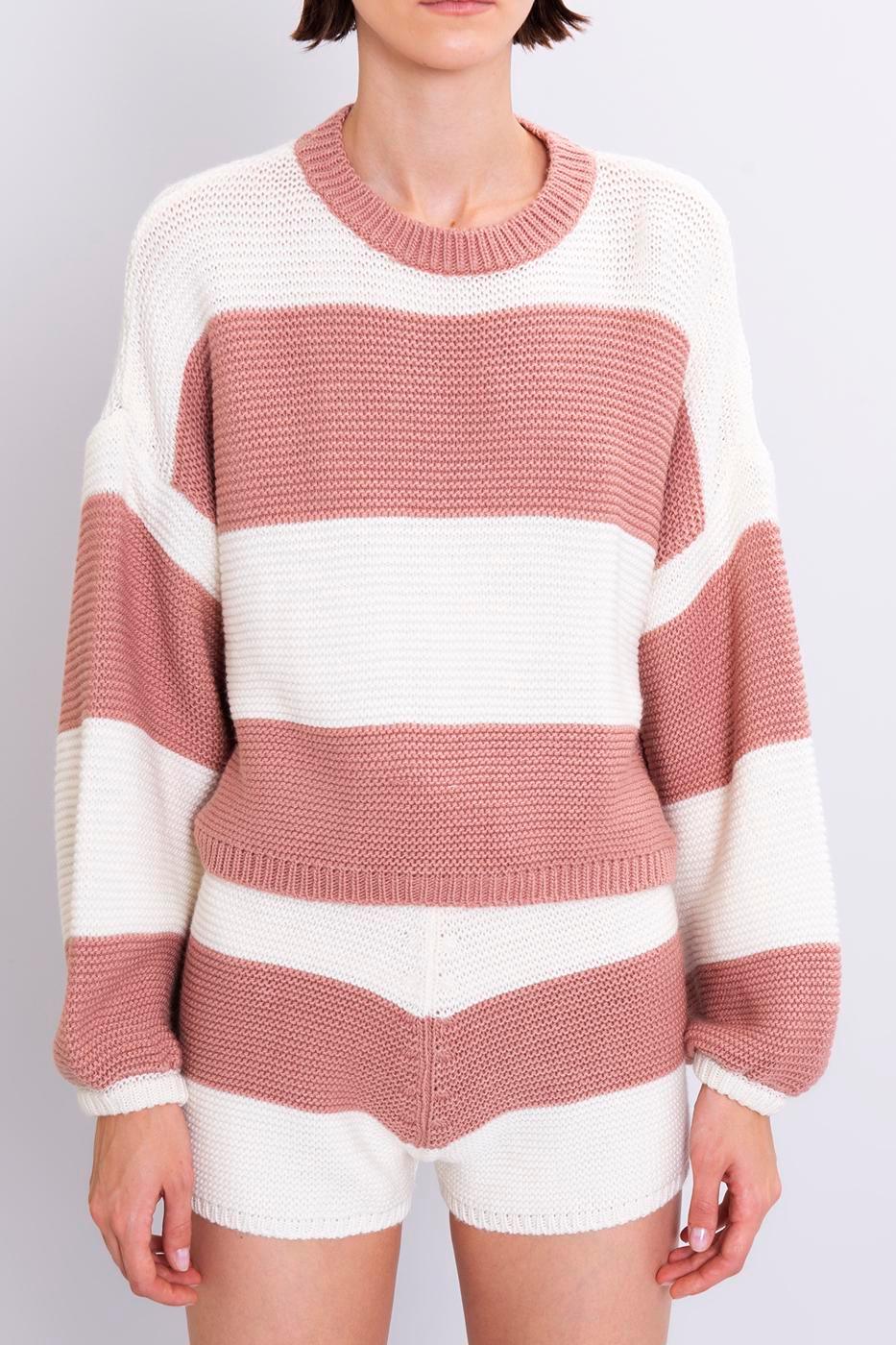 Striped Loose Sweater ZEFASH