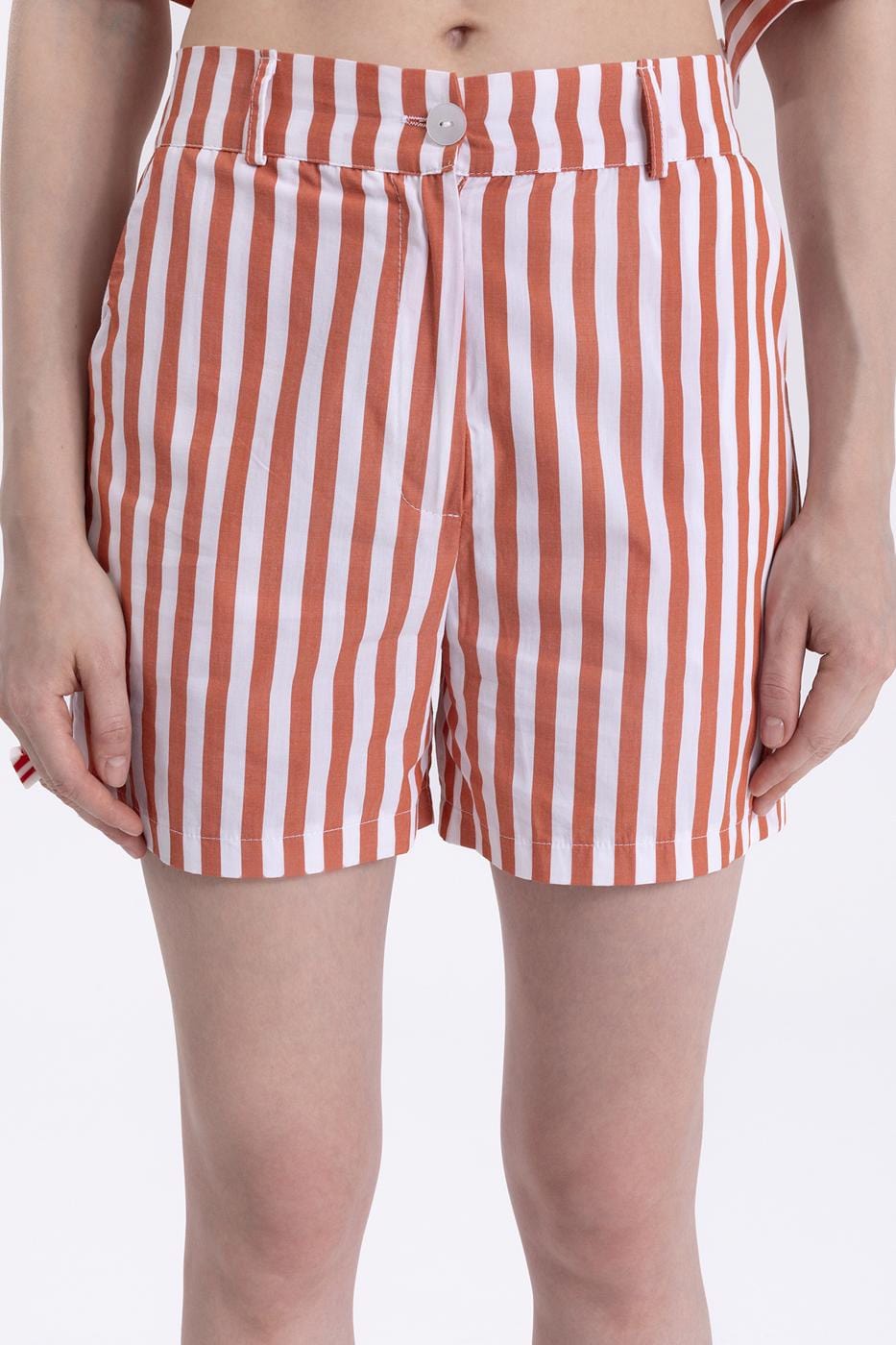 Striped Mini Shorts ZEFASH